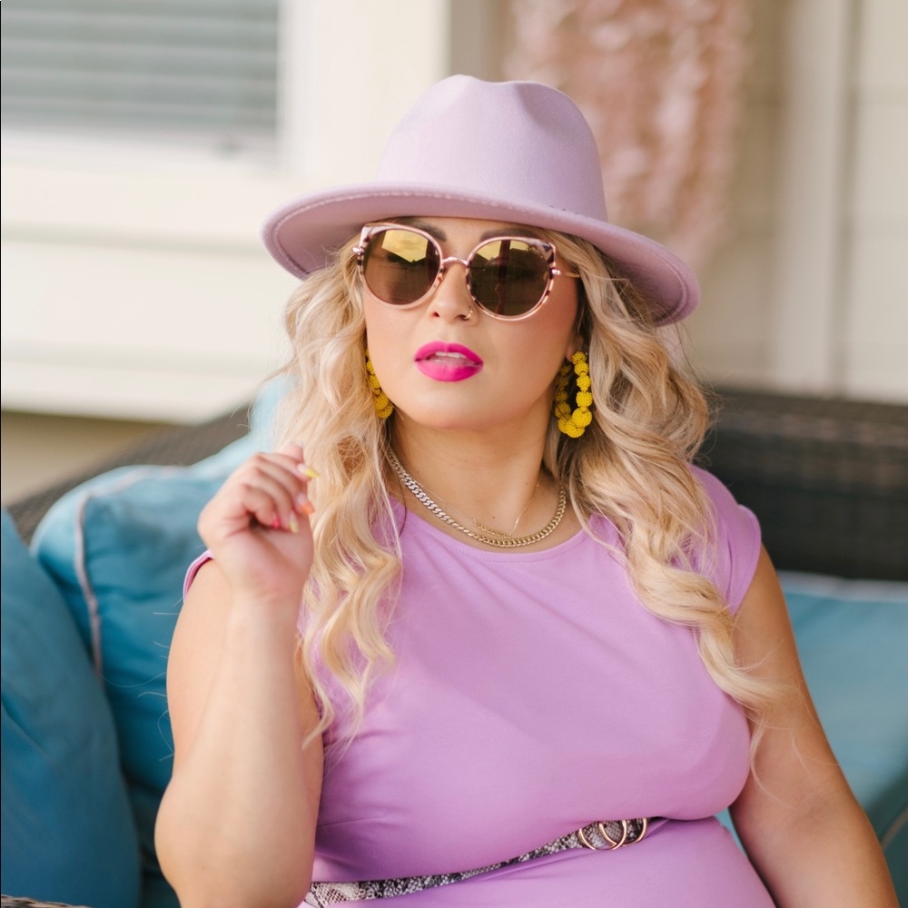 Lilac Fedora Hat